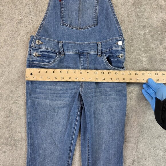 Levis Overalls Youth Size 14 Blue Denim Adjustable Straps Straight Leg Jeans - Picture 7 of 13